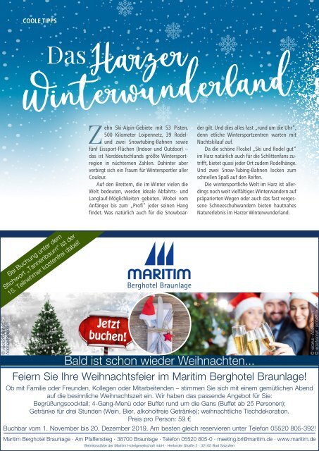 Magazin harzhaft genießen | Ausgabe Herbst/Winter 2019/2020