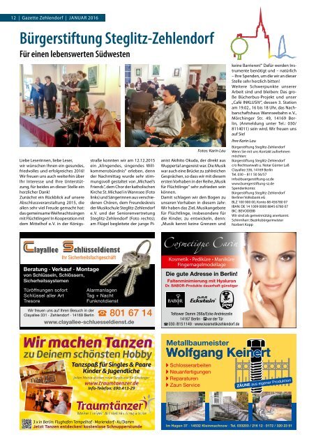 Gazette Zehlendorf Januar 2016