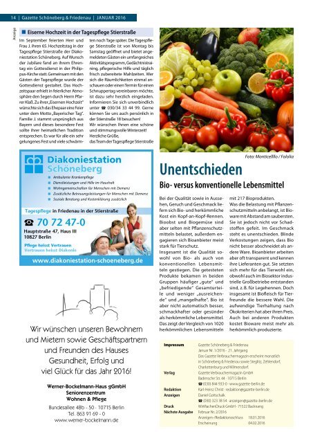 Gazette Schöneberg & Friedenau Januar 2016
