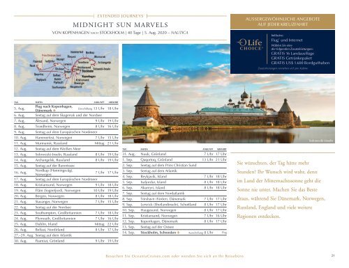 Oceania Cruises Grand Voyages Folder 2020 / 2021