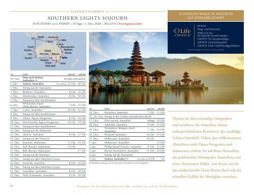 Oceania Cruises Grand Voyages Folder 2020 / 2021