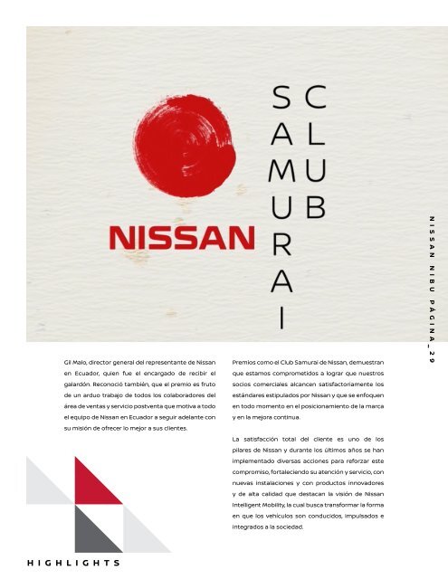 Revista Nissan NIBU Agosto 2019