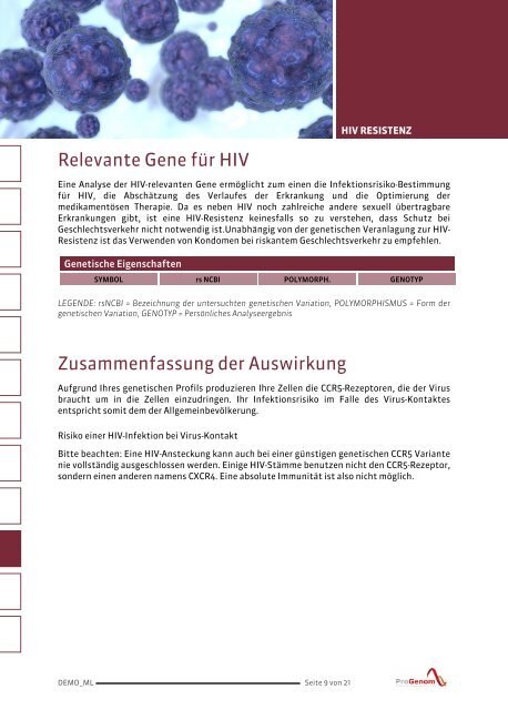 HIV Resistance Sensor DEMO DE