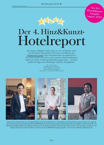 Der 4. Hinz&Kunzt Hotelreport 2019