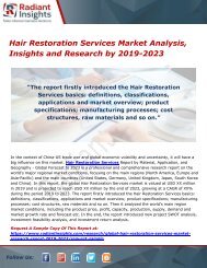 Hair Restoration Services Market Analysis, Insights and Research by 2019-2023 