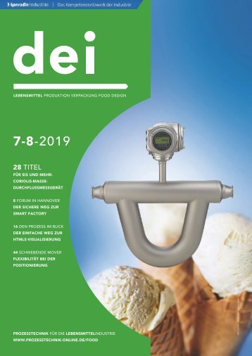 dei – Prozesstechnik für die Lebensmittelindustrie 08.2019