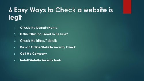 Complete Guide for How to Properly Find a Legit, Fake and Fraudulent Websites