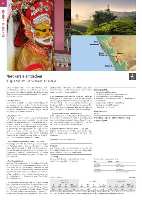 Tischler Reisen - Indischer Subkontinent 2019-20