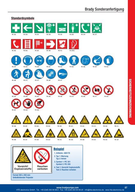 sicherheitskennzeichnung - HTE
