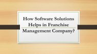 How Software Solutions Helps in Franchise Management Company?