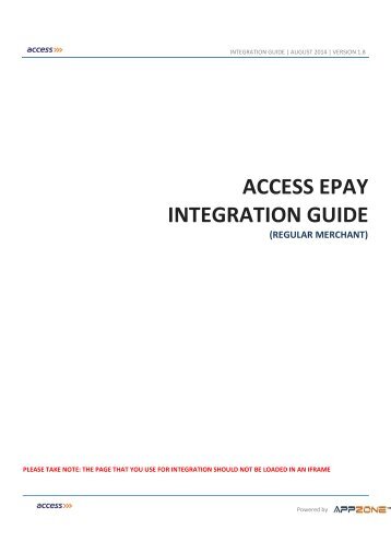 Access Bank CIPG Integration Guide v1 8 - REGULAR MERCHANT updated