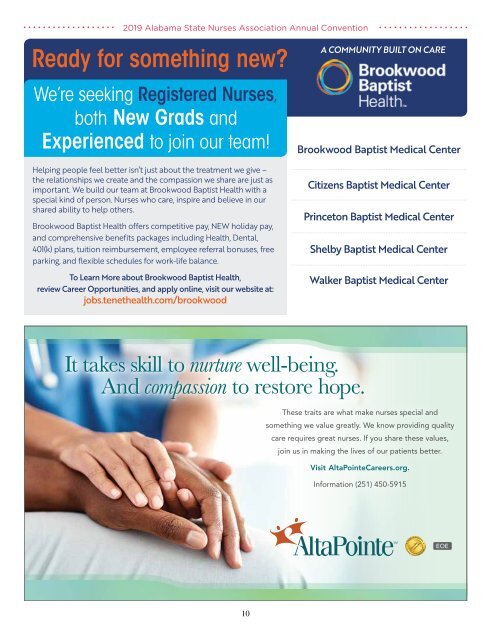 2019 Alabama State Nurses Association Yearbook