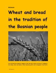 Wheat and bread in the tradition of the Bosnian people