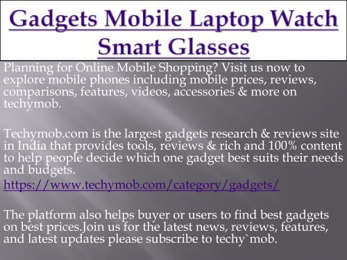   Gadgets Mobile Laptop Watch Smart Glasses