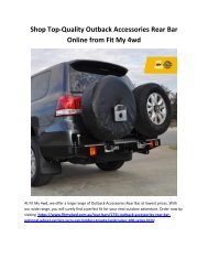 Shop Top-Quality Outback Accessories Rear Bar Online from Fit My 4wd