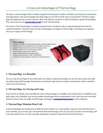 6 Uses and Advantages of Thermal Bags-converted