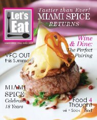 Let's Eat - Miami Spice Issue Magazine Aug. 2019