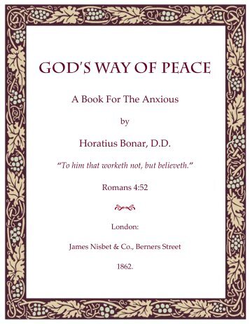 God's Way of Peace by Horatius Bonar, D.D.
