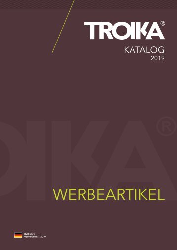 TROIKA Design Werbeartikel Katalog 2019