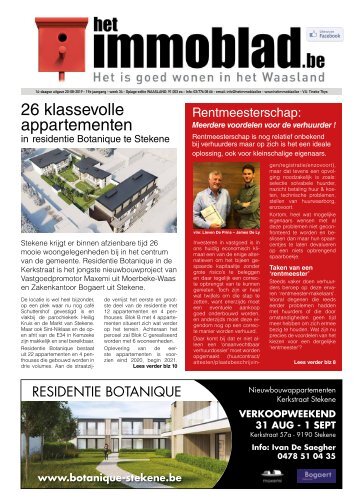 Het immoblad van 20 augustus 2019