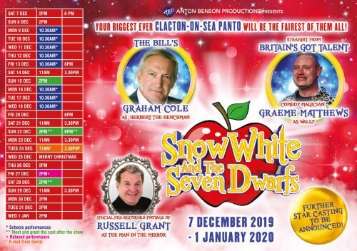 Princes Theatre, Clacton - Autumn 2019 Brochure