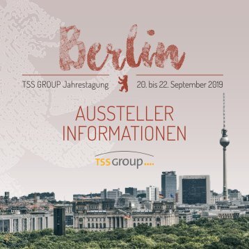 TSS GROUP-Jahrestagung 2019 | Ausstellerinformationen DEU