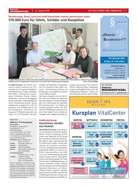 Dübener Wochenspiegel - Ausgabe 16 - Jahrgang 2019