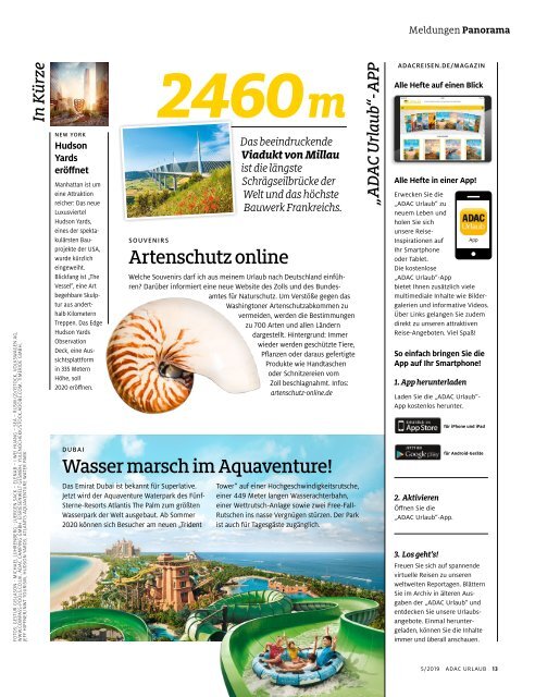 ADAC Urlaub September-Ausgabe 2019 Überregional