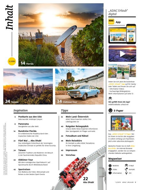 ADAC Urlaub September-Ausgabe 2019 Überregional