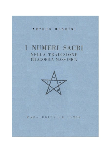 I Numeri Sacri - Arturo Reghini