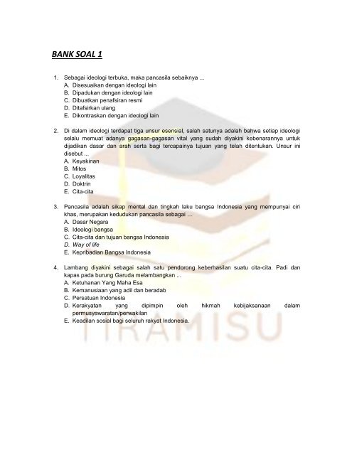 Soal Tentang Pancasila Sebagai Ideologi Terbuka Rasanya