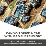 Can you drive a car with bad suspension?