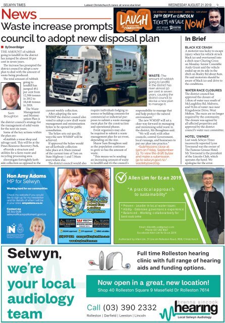 Selwyn Times: August 21, 2019