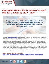 Aggregates Market Size is expected to reach USD 671.1 billion by 2019 - 2025