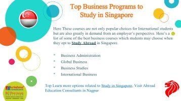 Top Business Programs to Study in Singapore