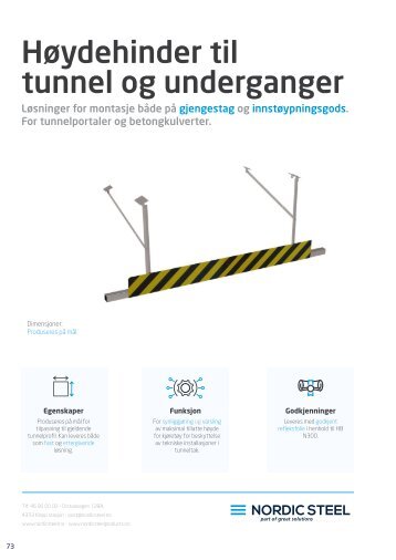 Høydehinder til tunnel og underganger - Nordic Steel