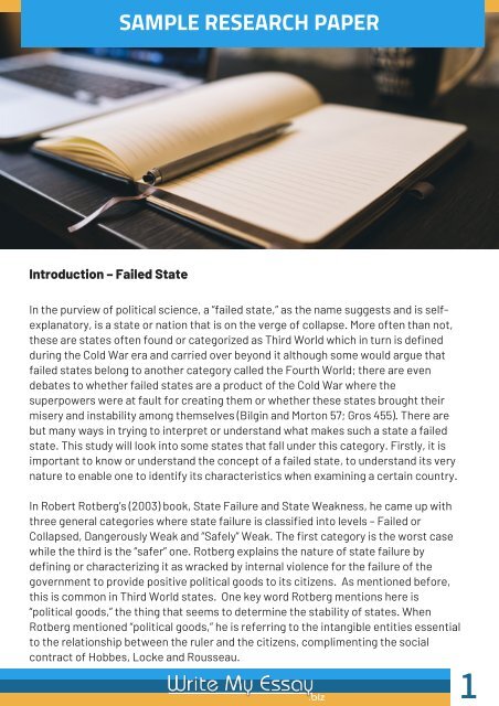 Re Such Paper Examples Sample of a Research Paper
