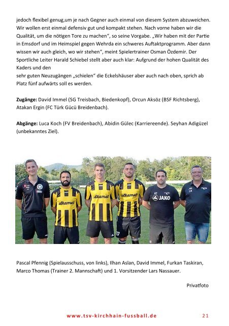 25.08.2019 - Stadionzeitung - Eckelshauen / Langenstein