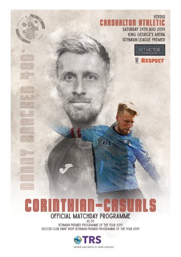 Corinthian-Casuals vs Carshalton Athletic Matchday Programme