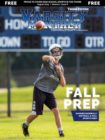 August 2019 Issue of Varsity Monthly Thumb Magazine