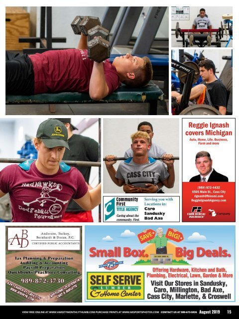 August 2019 Issue of Varsity Monthly Thumb Magazine