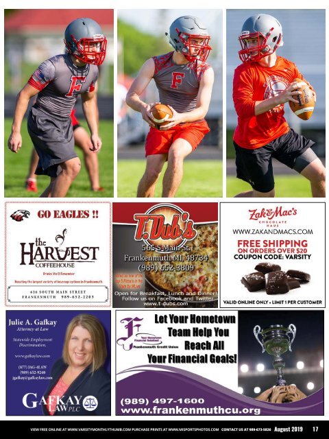 August 2019 Issue of Varsity Monthly Thumb Magazine