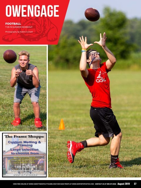 August 2019 Issue of Varsity Monthly Thumb Magazine