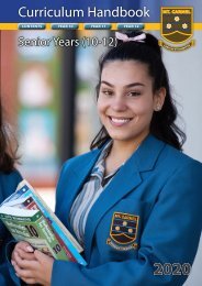 Curriculum Handbook - Senior Years 2020 (Website)