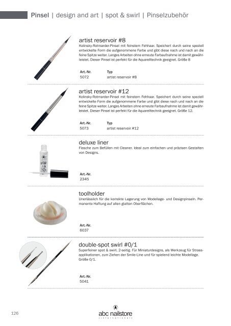 abc nailstore product guide | 2019