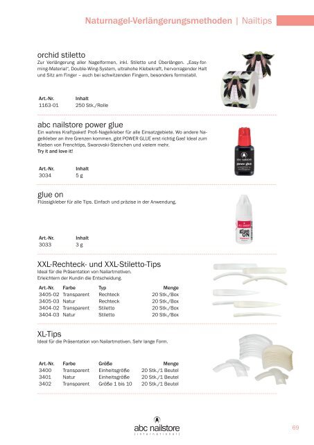 abc nailstore product guide | 2019