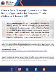 Electron Beam Lithography System Market Sales Channel, Distributors, Traders, Dealers, Appendix and Data Source 2028