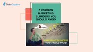 5 COMMON MARKETING BLUNDERS YOU SHOULD AVOID