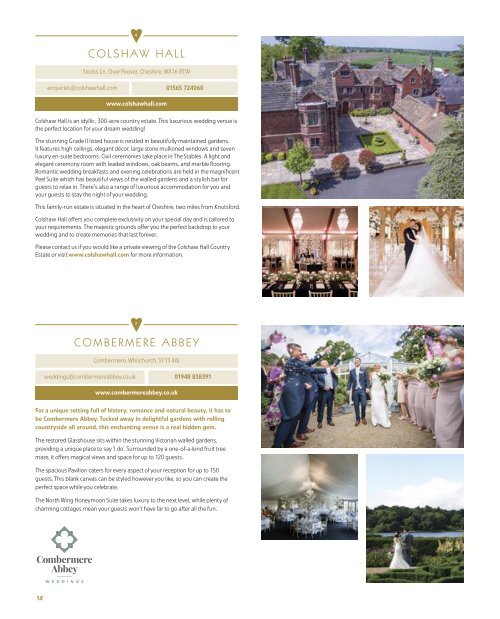 Cheshire East Weddings Brochure 2019