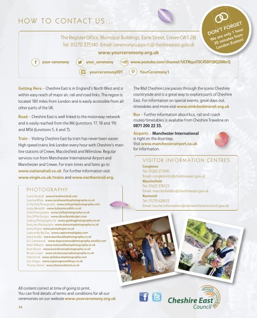 Cheshire East Weddings Brochure 2019